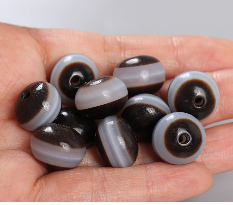 Украшения на руку 老矿西藏药师天珠 藏传天珠配饰 diy佛珠念珠多宝手串配珠真品