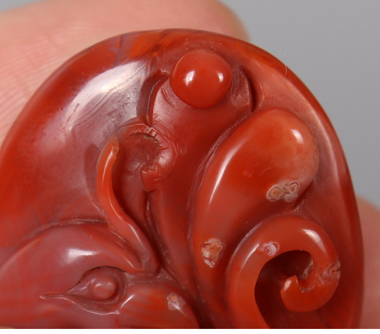 DIY аксессуары （一物一图）手工雕制原矿南红凤凰吊坠 项链挂坠 手串配饰