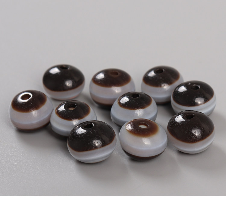 Украшения на руку 老矿西藏药师天珠 藏传天珠配饰 diy佛珠念珠多宝手串配珠真品