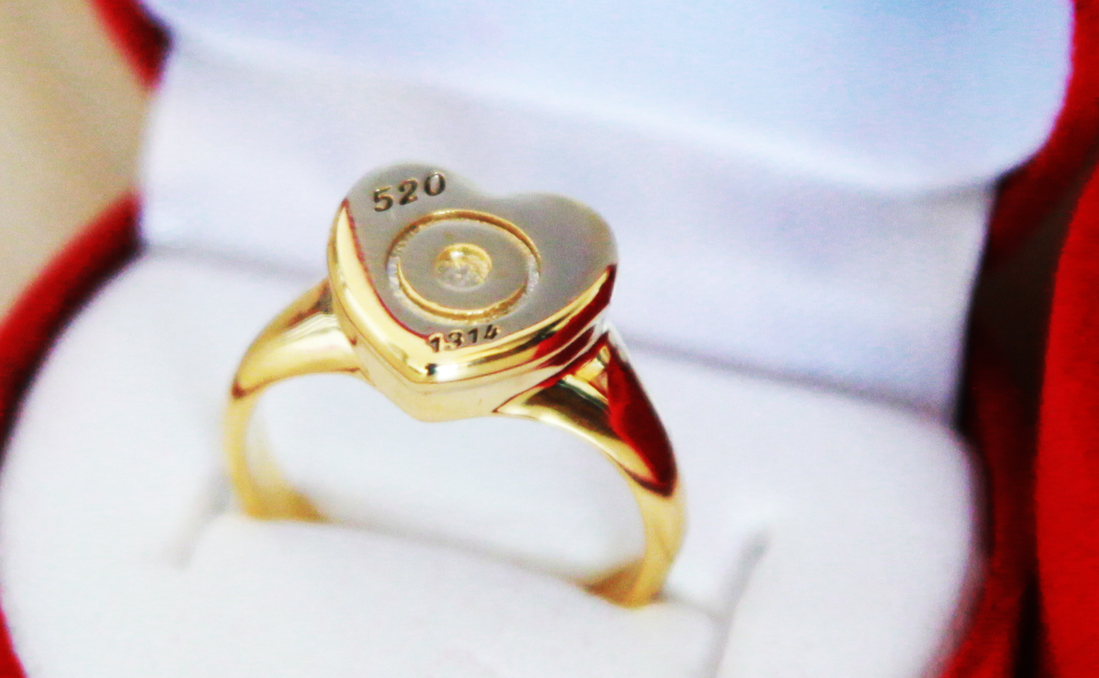 Bullet Shell Ring Heart Heart Tình yêu Shell Shell Ngày Valentine Quà tặng Thú y Quà tặng Thú y Nhẫn thú y nhẫn đính hôn
