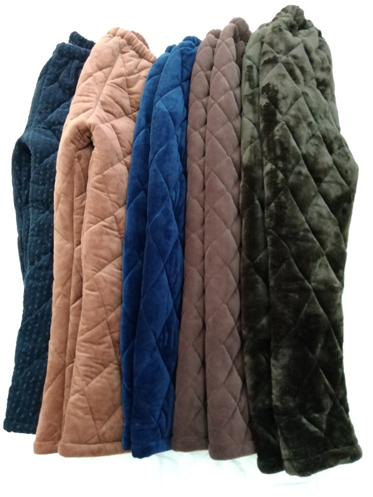 Mùa đông ba lớp dày san hô lông cừu quilted quần pyjama nam và nữ flannel kích thước lớn thêm dày quần ấm nhà giản dị quần âu nam