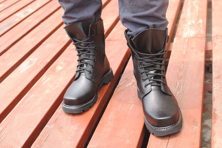 Boots militaires en cuir - porter - Ref 1397296 Image 26