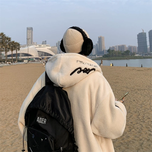 Бархатная демисезонная трендовая утепленная куртка с капюшоном, оверсайз