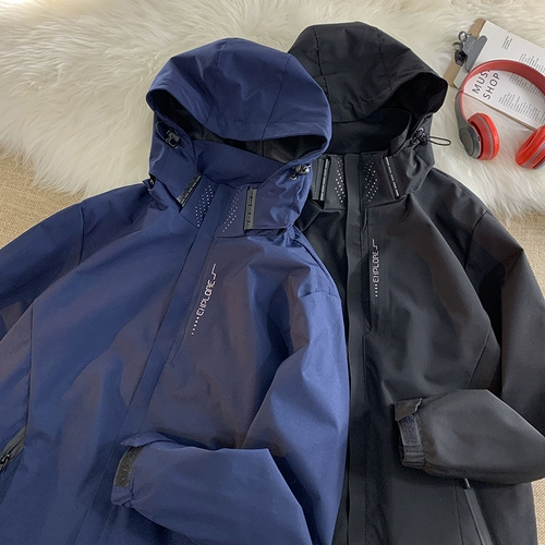 Мужская куртка, японская дорожная толстовка с капюшоном для влюбленных, в американском стиле, оверсайз