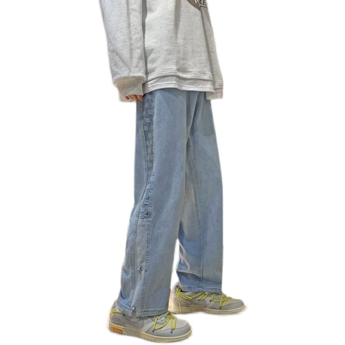 Японские трендовые джинсы, повседневные брюки для школьников, оверсайз, свободный крой