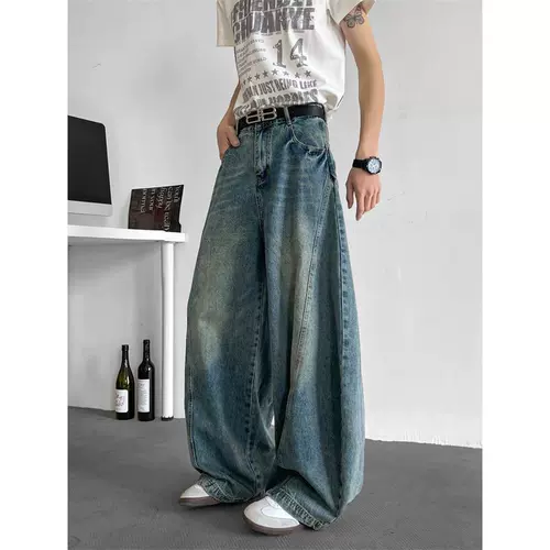 Джинсы, штаны-клёш, штаны, в американском стиле, свободный крой