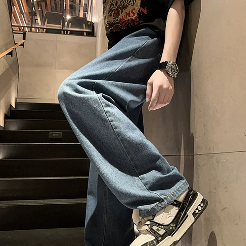 Весенние джинсы, штаны для отдыха, свободный прямой крой