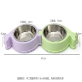 Кузанг для домашних животных из нержавеющей стали кошка, собачья чаша для щенка миски с рыбой.