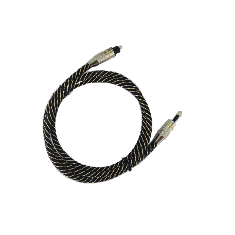 toslink digital fiber audio wire square to round mouth gold plated sound power amplifier audio fiber wire braided net 3 m