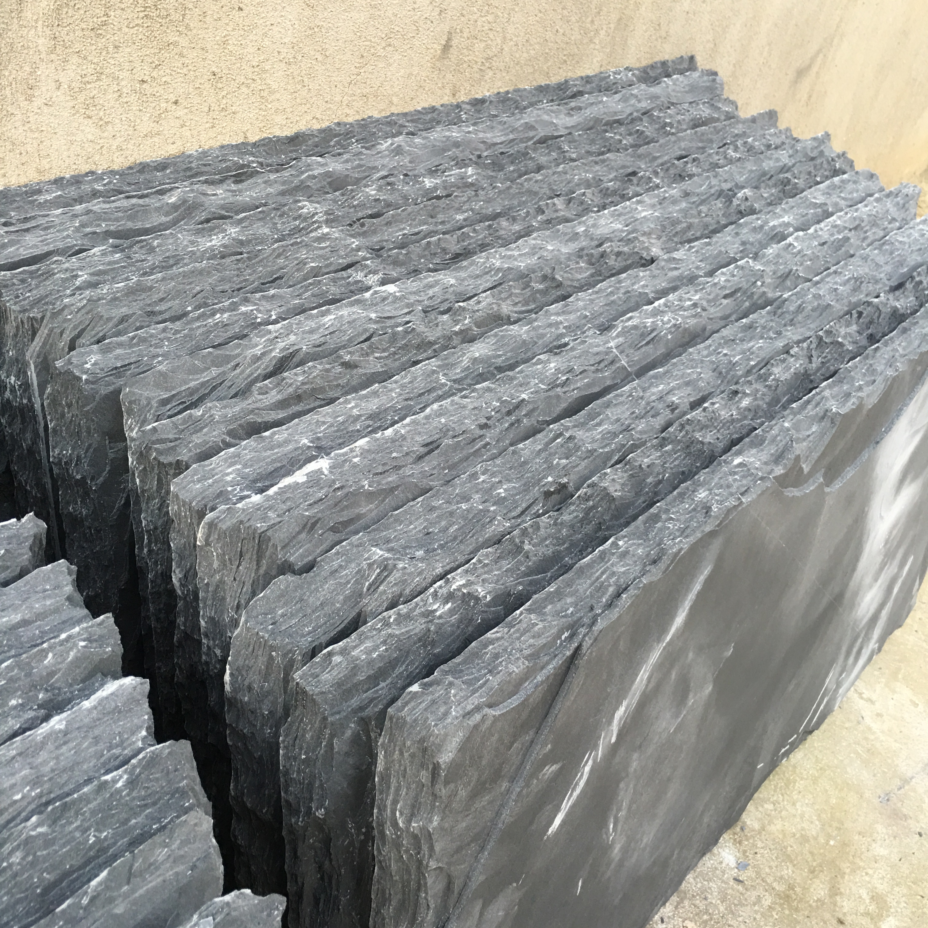 Natural Tin Steppel Stone Outdoor Paved Paved Blue Slide Flat Rock