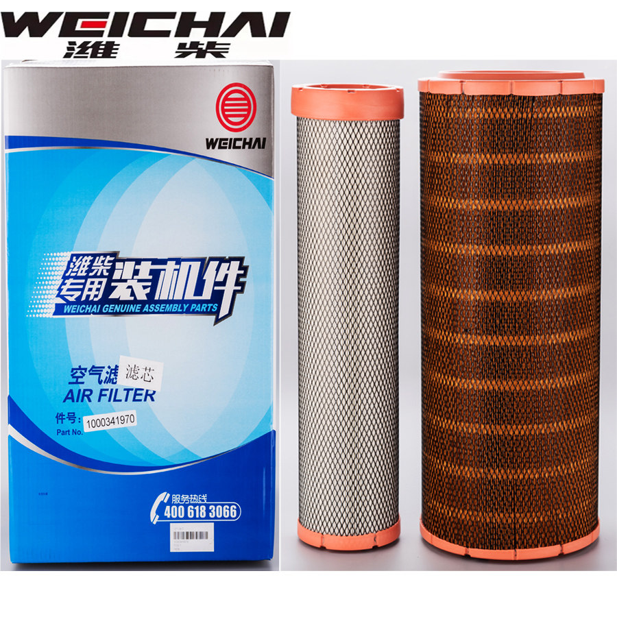 1000341970 Weichai engine air filter element original installed parts 2754 Zhonglian Crane