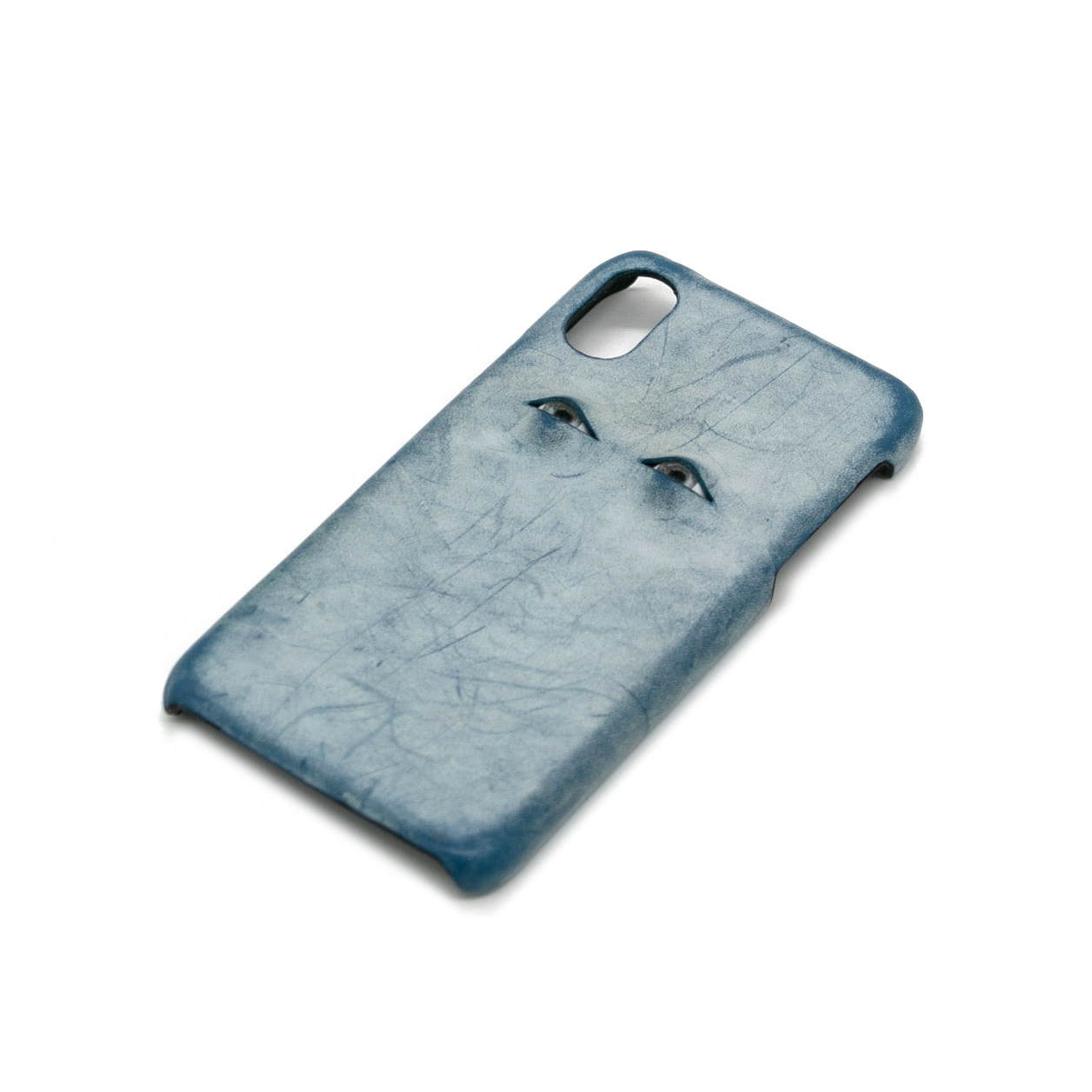 Heat Tracking A Bao Blue Creative Blue Leather Eye for Apple 12 mobile phone protective shell cortex mate 30