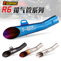 Motorcycle retrofit sports car Yamaha R6 exhaust pipe with detachable silencer Fried Street GP Day Scorpion Exhaust Pipe Universal