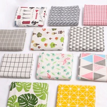 Cotton and linen fabric grid cloth ins Wind Net red tablecloth background cloth hanging cloth curtain wholesale linen head clearance treatment