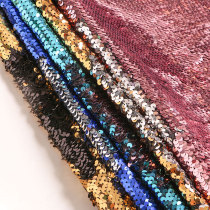 Two-color sequin fabric graffiti Net Red Wall sequin background cloth on both sides of flip fish scales sequin clothing fabric