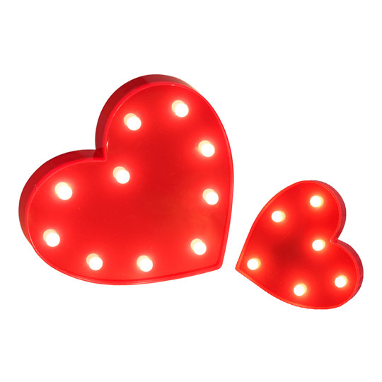 Chinese Valentine's Day LED heart-shaped light proposal arrangement creative supplies decoration ins love glow birthday party light surprise