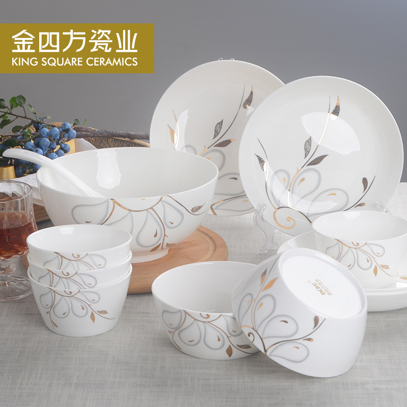 Sparrow, the spirit of creative household ipads porcelain tableware practical Korean gift set ceramic dishes dish bowl chopsticks combination