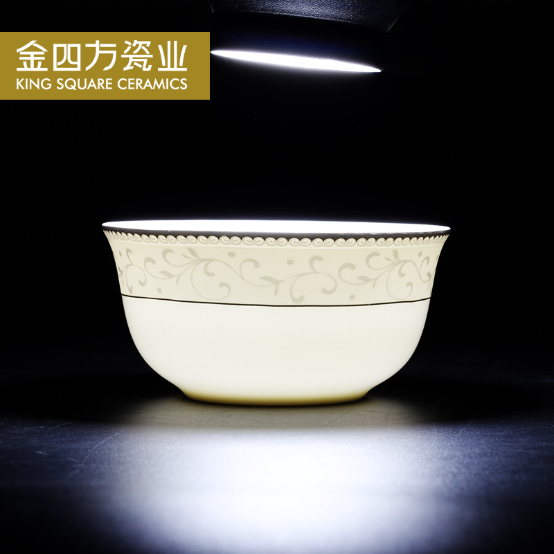 Silver lenovo tangshan 56 skull porcelain tableware household wedding dishes suit creative ceramic dishes Korean