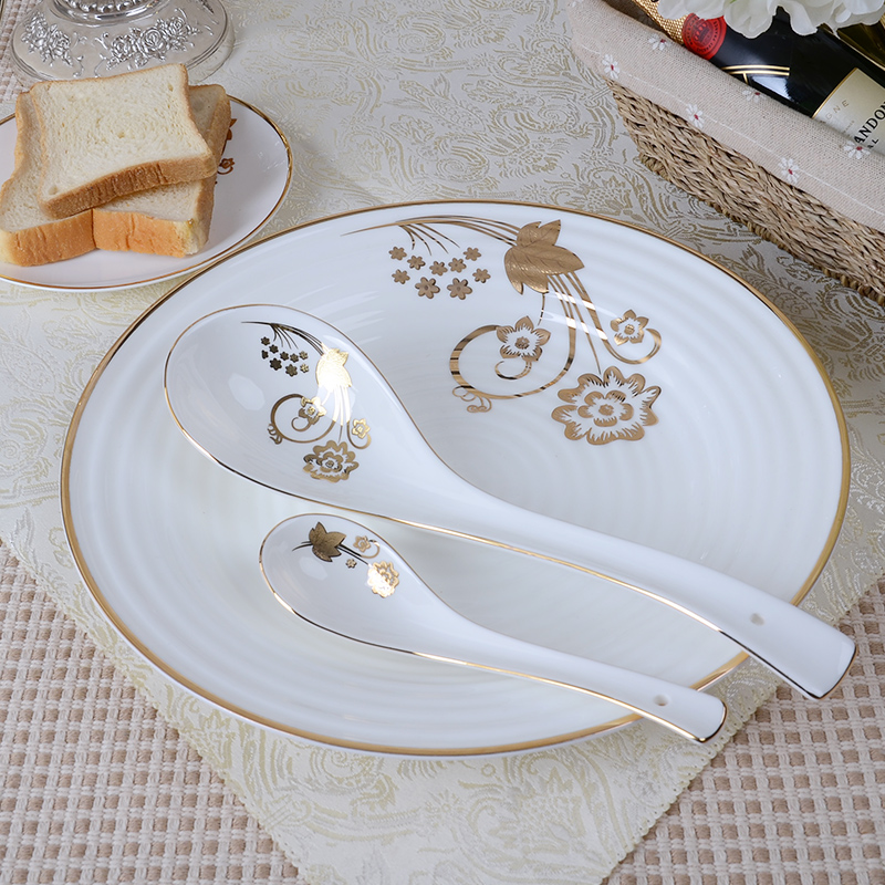 BO0031 European dishes suit tangshan 52 head tableware suit dishes household ipads China Chinese dish bowl