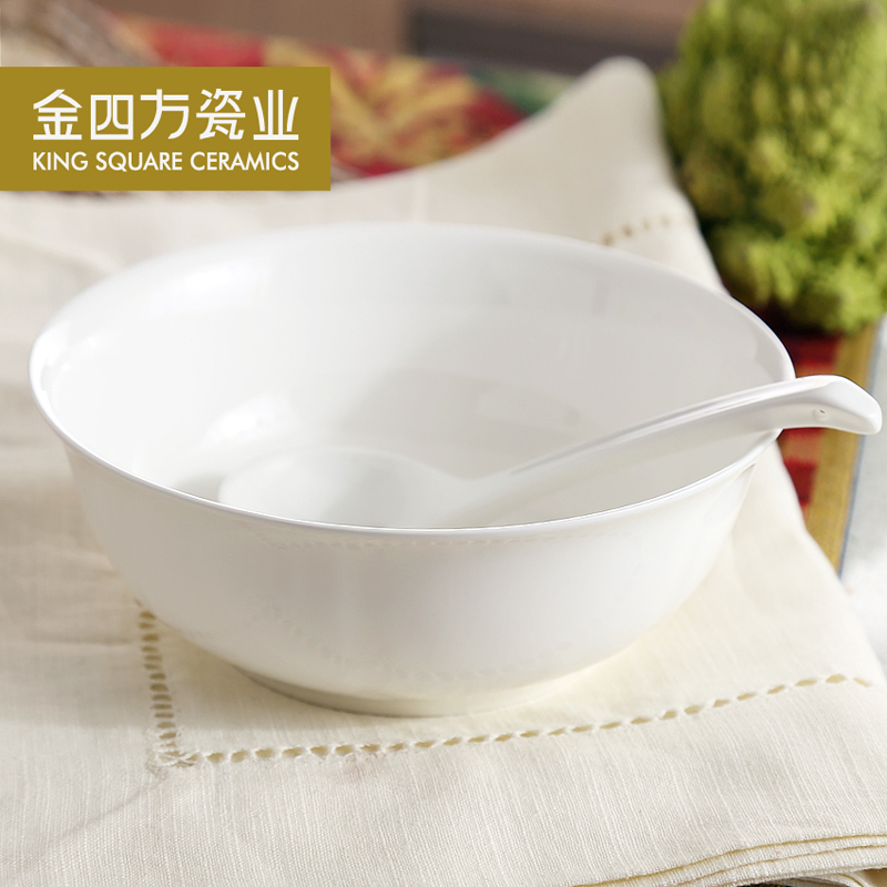 Gold 4-9 inches square, pure white ipads porcelain featuring Taiwan international jobs rainbow such as bowl soup bowl bowl bowl series ceramic bowl