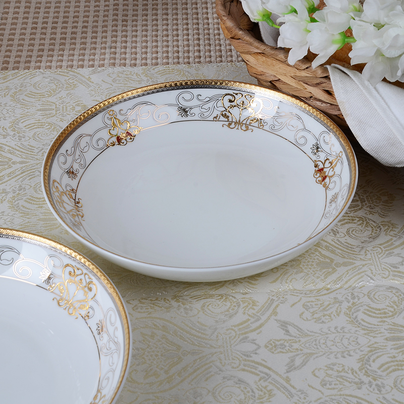 European dishes suit tangshan princess I 52 head tableware suit dishes household ipads China Chinese dish bowl