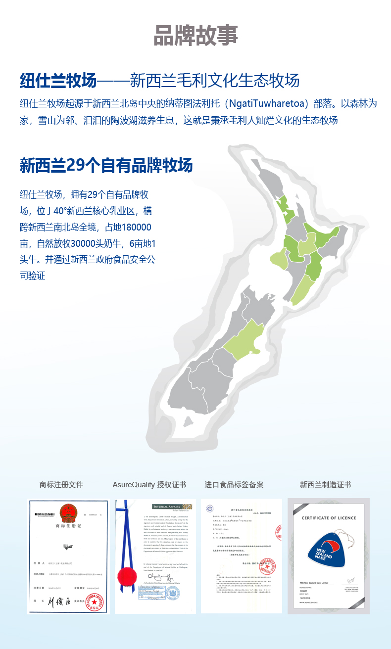新西兰原装进口 纽仕兰 3.6g蛋白 全脂高钙纯牛奶 1L*3盒 图9