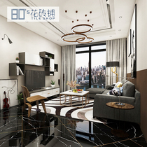 Whole body marble tile 800x800 living room floor tile black and white root project large size full cast glaze floor tiles