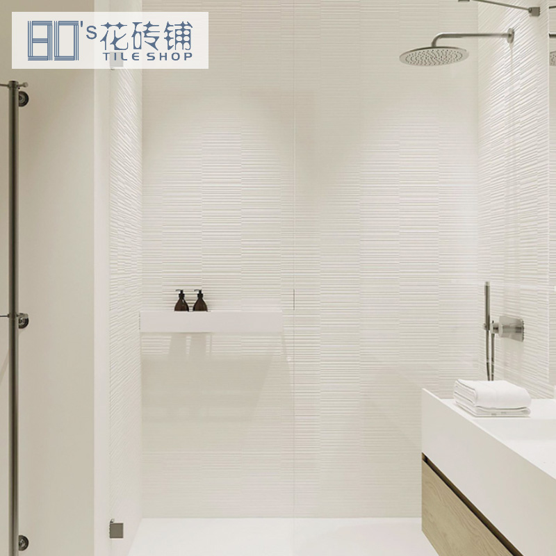 Warm Milk Oil Color Light Lavish Grid Brick Through Body Tiles 300X600 Kitchen Makeup Room Tile Balcony Wall Brick