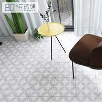 Nordic small tiles 300X300 gray kitchen toilet tile dining room bathroom non-slip floor tiles balcony tiles