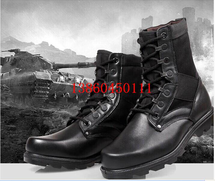 Boots militaires en cuir - choc - Ref 1399859 Image 18