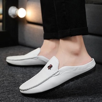 Half slippers men summer leisure Bean shoes mens trendy shoes breathable Korean lazy shoes mens trend a pedal mens shoes