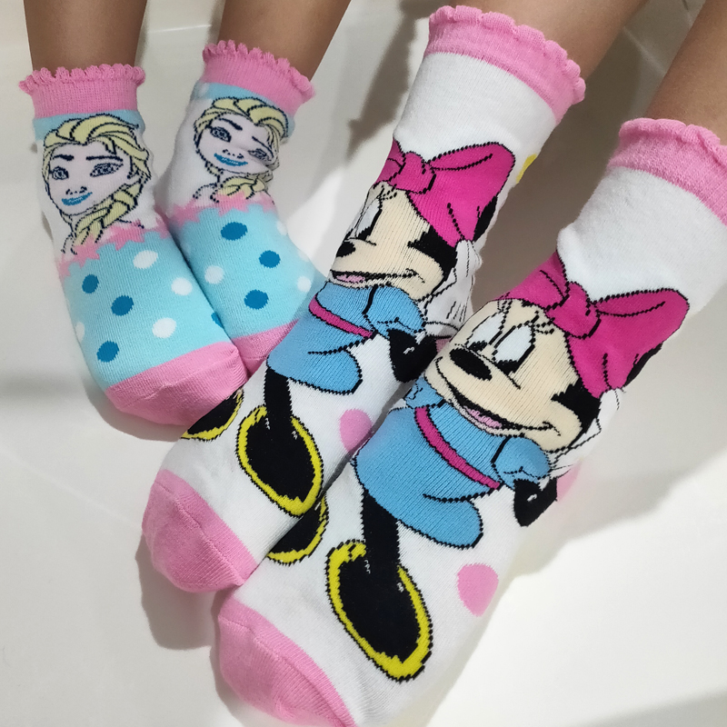 Dijia Series Children Socks Girl Pure Cotton Spring Autumn Winter Cartoon Cute Socks Baby Thick Solid Silo Socks