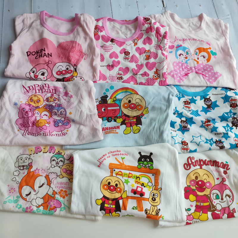 Over 39~Exported Japanese bread red bean superman cotton long-sleeved triangle romper jumpsuit bottoming jumpsuit