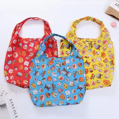 Full 39 ~ bread big face Superman environmental shopping bag mommy children snack storage shoulder bag folding bag