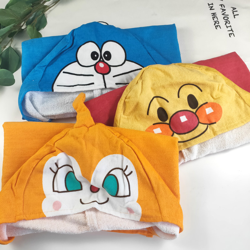 39 ~ exit original single-sided bag Superman bath towel cloak children pure cotton cut down printed cloak bath towels