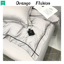 Nordic Wind 60 Water Washed Ice Silk Four Sets Silk Sliding Naked Sleeping Real Silk Quilt Cover Bed Linen Silk Bed Bedding High