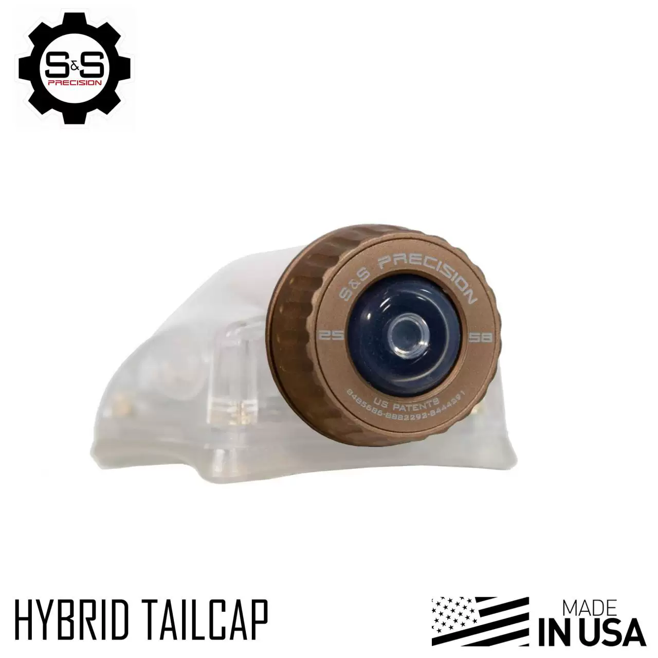 [美国 S&S Precision  HYBRID TAILCAP SS 蜗牛灯 金属尾盖 替换盖]