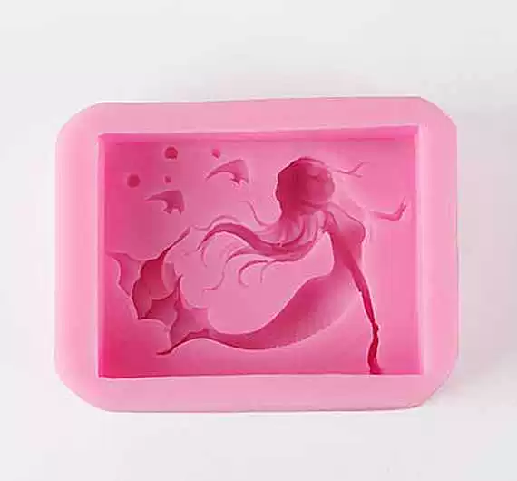 Nàng tiên cá DIY fondant khuôn xà phòng / khuôn xà phòng thủ công / khuôn silicon / khuôn xà phòng / khuôn xà phòng silicone khuôn bánh kẹp tàn ong bằng điện
