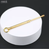 Медная креативная ухочистка ручной работы, латунный брелок, подвеска для ушей