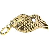 Медный латунный ретро брелок ручной работы, креативная подвеска, карп