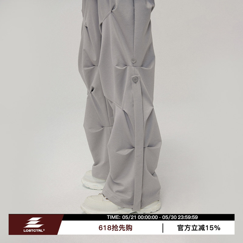 [Same Style as Wang Jiaer] Lostctrl American High Street Vibe Long Pants Men's Cleanfit Casual Cargo Pants