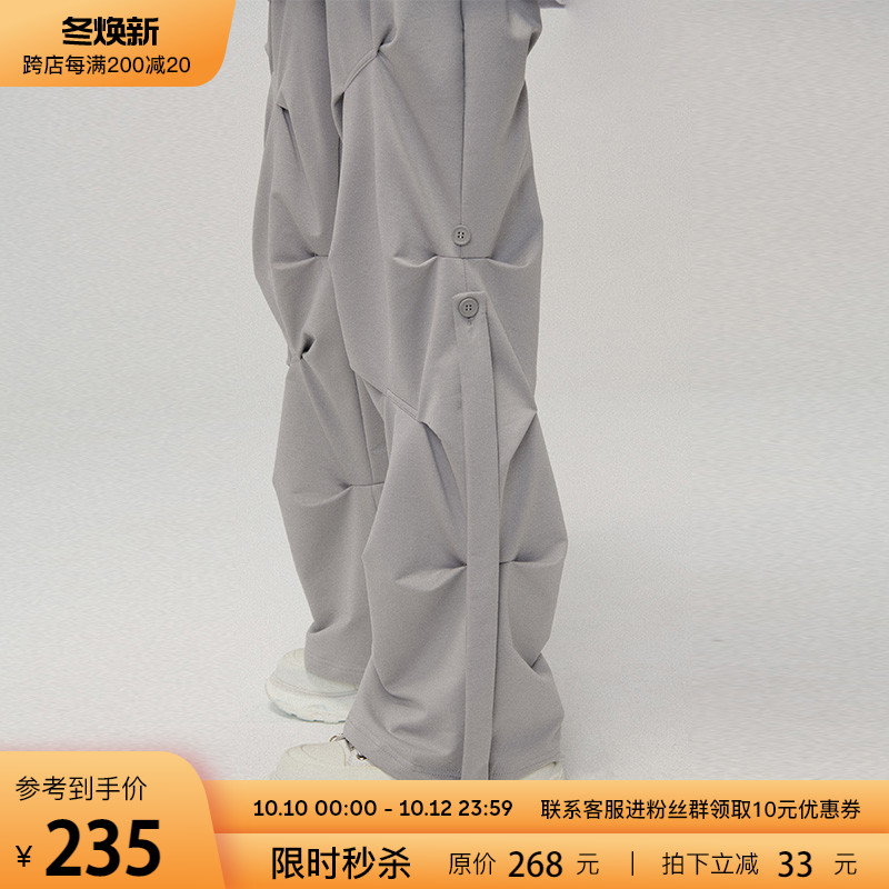(Wang Jiaer same style) LOSTCTRL design vibe style overalls men's fashion brand functional trousers gray gali