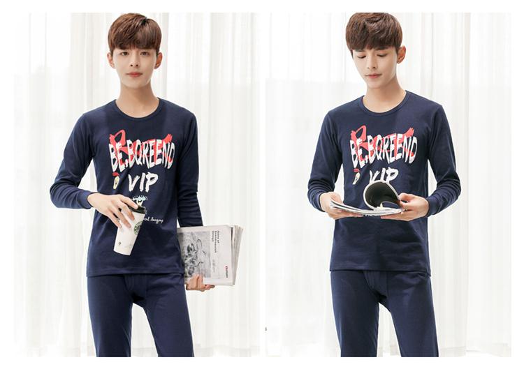 Thanh niên Qiuyi Qiuku Suit Nam Lớn Trẻ em Cotton Đồ lót nhiệt Học sinh trung học cơ sở Thanh niên Cotton Áo len quần áo giữ nhiệt nữ trung niên
