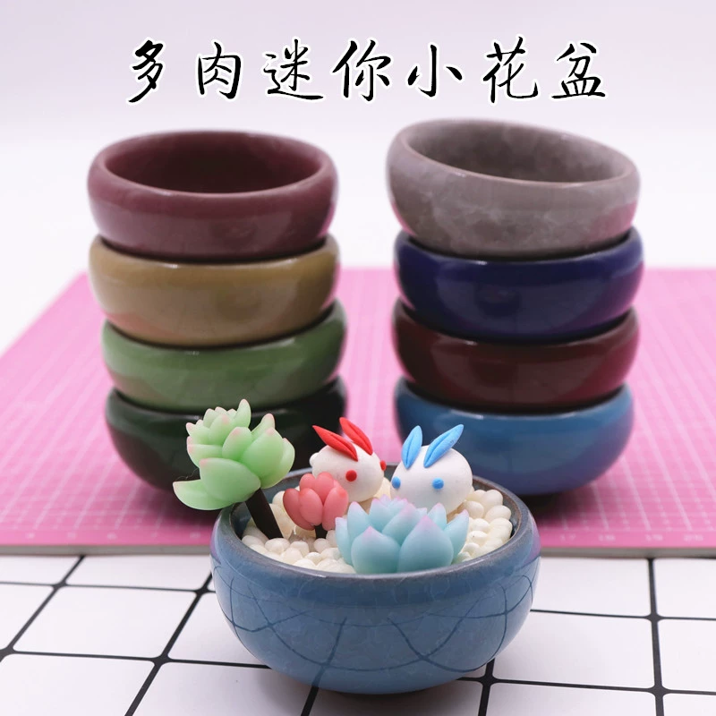 Gốm dẻo Mỹ Chậu hoa bằng đất sét dẻo Phụ kiện làm bằng đất sét siêu nhẹ, Gốm dẻo đất thịt dẻo Chậu hoa tự làm - Phụ kiện chăm sóc mắt