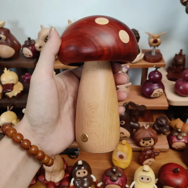 Joe's Small Workshop/Wooden Mushroom Lamp Night Light Ambient Light Joe's Small Workshop/Wooden Mushroom Lamp Night Light Ambient Light