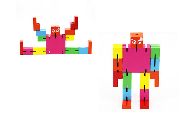 Wood Variety Rubiks Cube Robot Biến dạng Gỗ Thông minh Sáng tạo Giải nén Đồ chơi Sinh nhật Quà tặng Giáng sinh đồ chơi phát triển trí tuệ