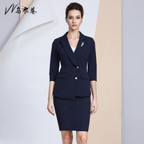Wuxi Lane European and American fashion small suit professional clothing commuter fashion ol womens tooling seven-point sleeve suit suit suit summer