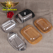 304 Stainless Steel Butter Dish With Cover Buffet Cutlery Cutlery Hotel Western Dining Cheese Snack Snack Dish Bull Oil Pan