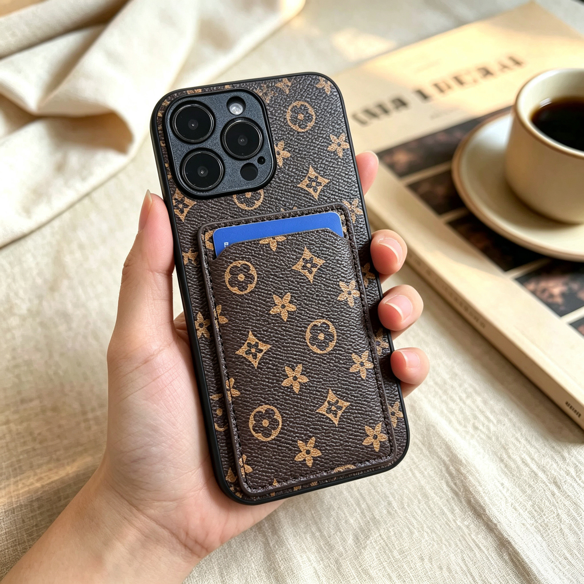 Vivo all-inclusive anti-fall card holder mobile phone case