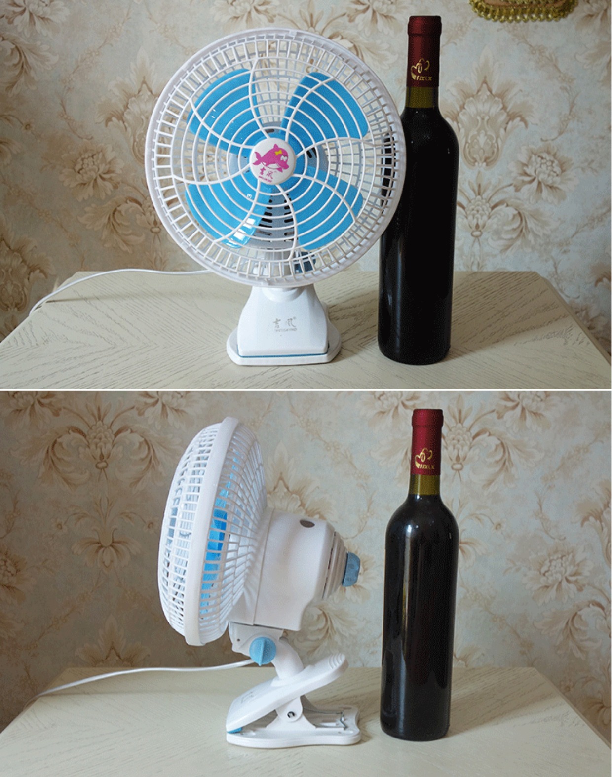 Plug-in quạt nhỏ máy tính để bàn mini sinh viên phòng ngủ giường nhà lắc đầu fan hâm mộ clip clip gió lớn câm quạt tích điện panasonic